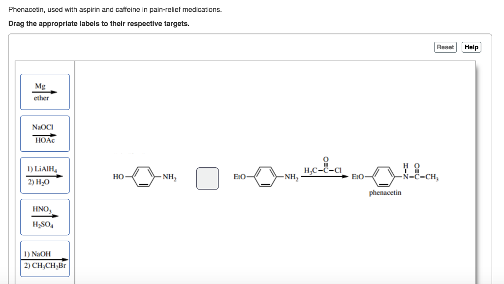 Solved Phenacetin, used with aspirin and caffeine in