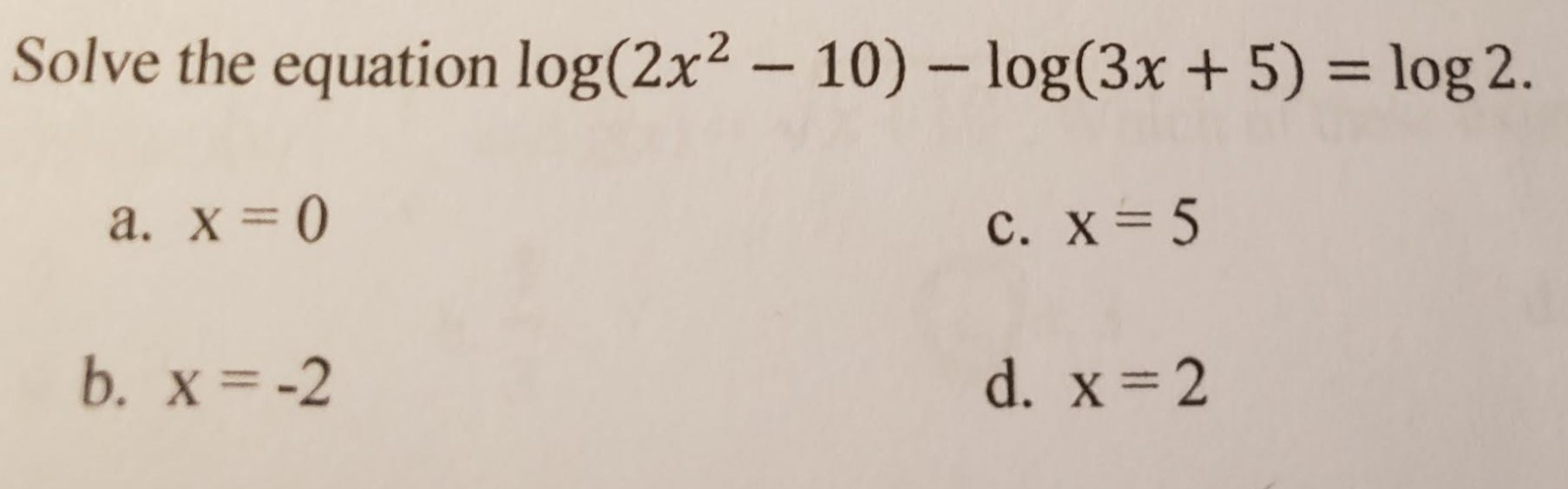 (5x-13)log 2 x-5(x^2-6x 10) =0