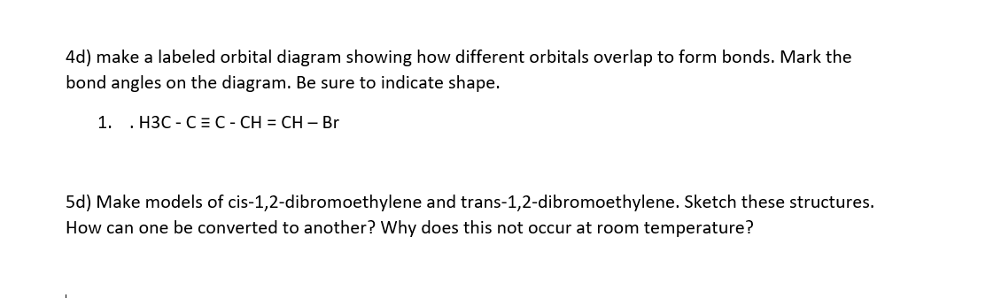 Solved 4d) make a labeled orbital diagram showing how | Chegg.com