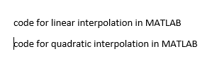 Solved code for linear interpolation in MATLAB ode for | Chegg.com
