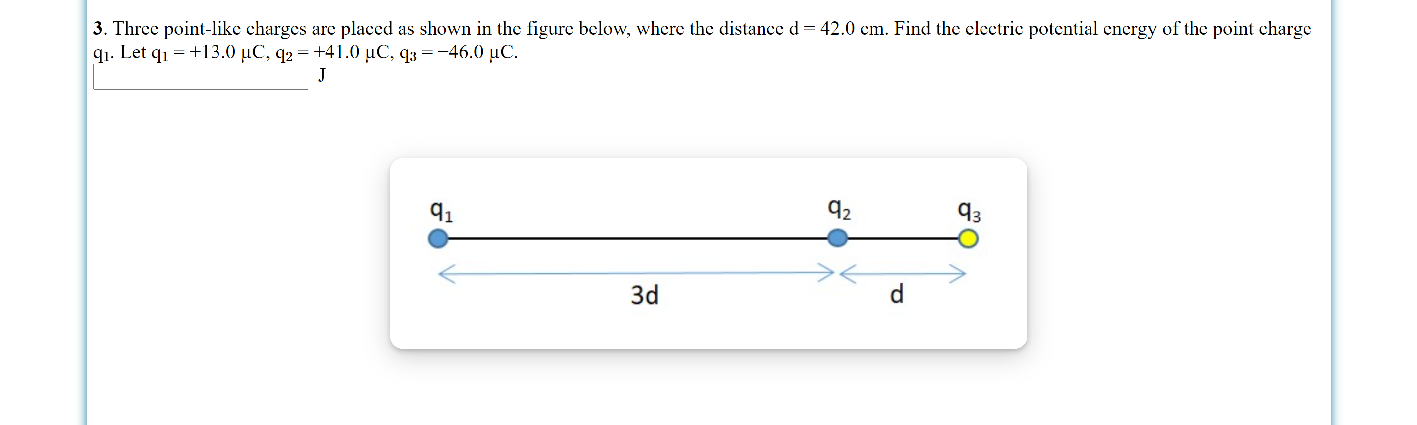 Solved 3. Three Point-like Charges Are Placed As Shown In | Chegg.com