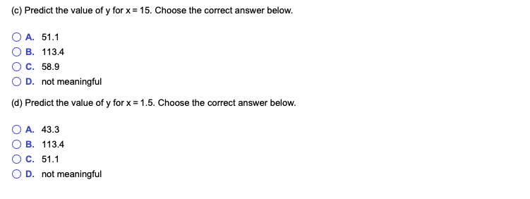 Solved Find The Equation Of The Regression Line For The 6696