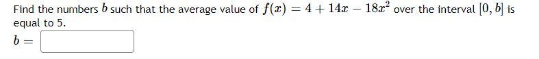 Solved 3 Find The Numbers B Such That The Average Value Of | Chegg.com