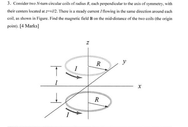 Solved 3. Consider Two N-turn Circular Coils Of Radius R, | Chegg.com