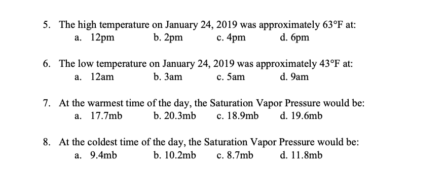 Solved 655. The high temperature on January 24 2019 was Chegg