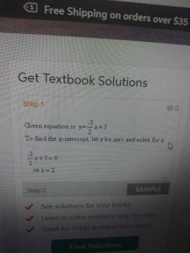Solved ) Free Shipping on orders over $35 Get Textbook | Chegg.com