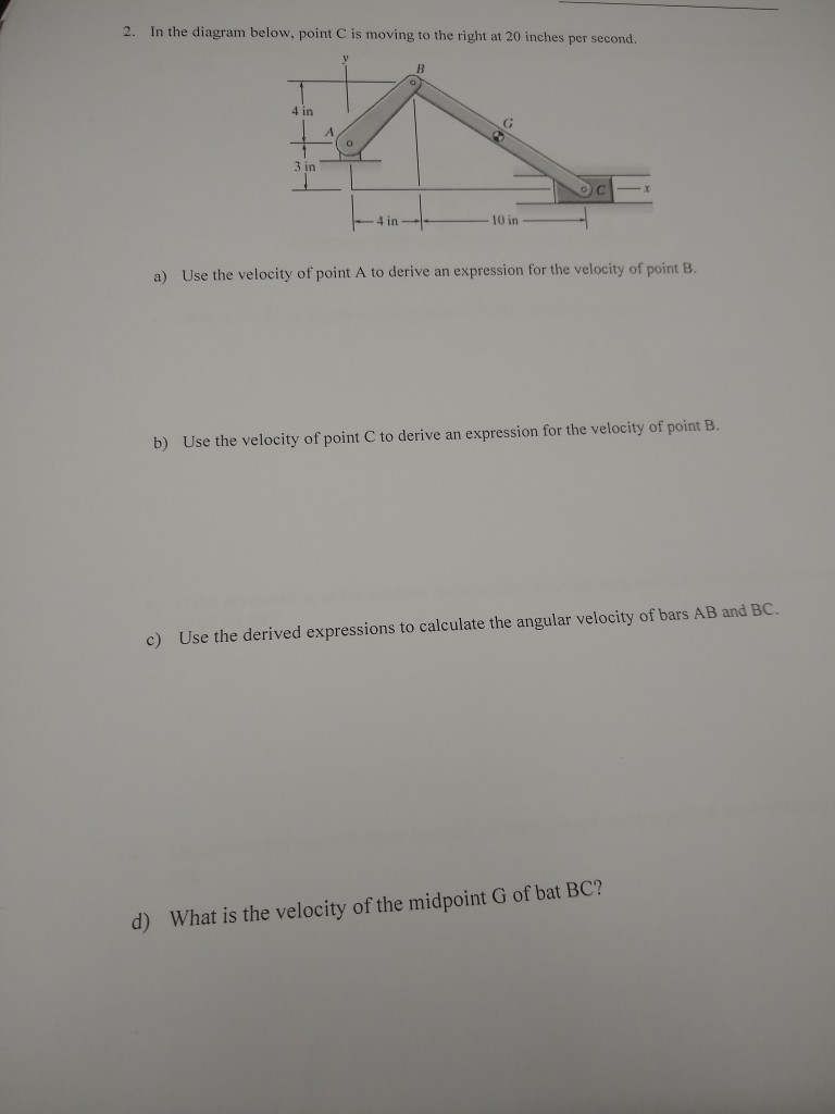 Solved In the diagram below, point C is moving to the right | Chegg.com