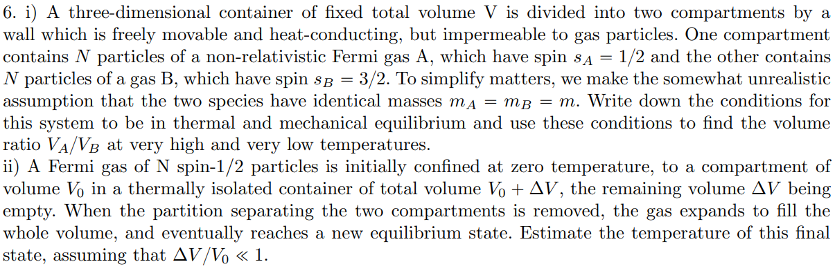Solved 6. i) A three-dimensional container of fixed total | Chegg.com