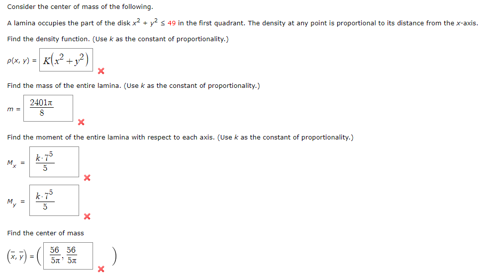 Solved Consider the center of mass of the following. A | Chegg.com