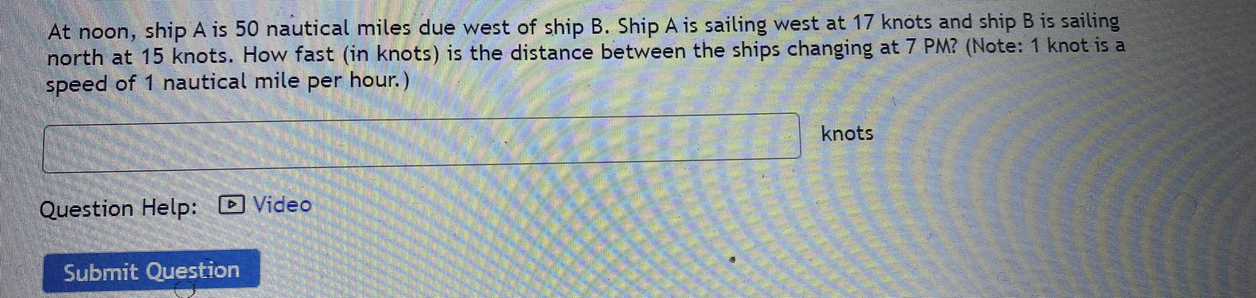 Solved At noon, ship A is 50 nautical miles due west of ship | Chegg.com
