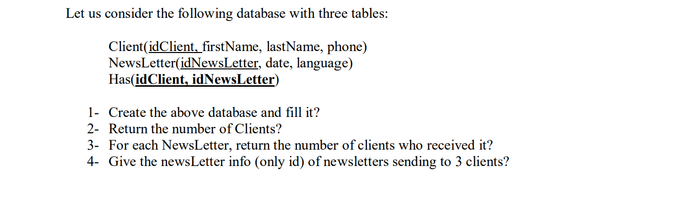 Solved Let us consider the following database with three | Chegg.com