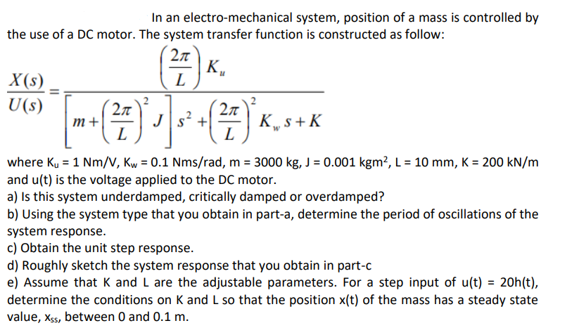 Solved CONTROL SYSTEM THEORY ; please solve clear and | Chegg.com