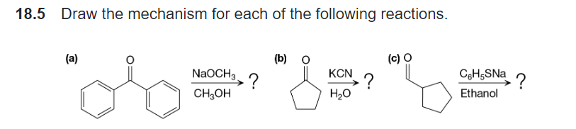 Solved 18.5 ﻿Draw the mechanism for each of the following | Chegg.com
