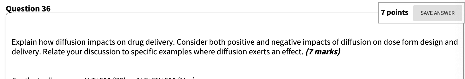 Solved Question 36 7 Points Save Answer Explain How