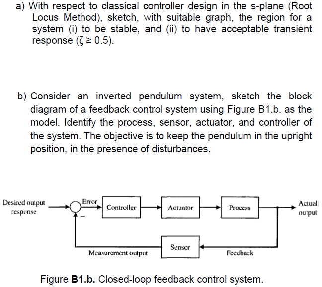 Solved a) With respect to classical controller design in the | Chegg.com