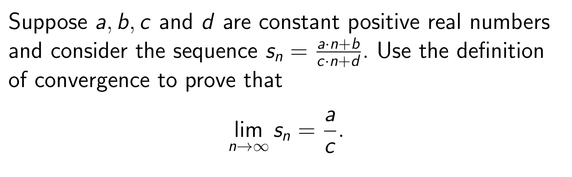 Solved Suppose A, B, C And D Are Constant Positive Real | Chegg.com