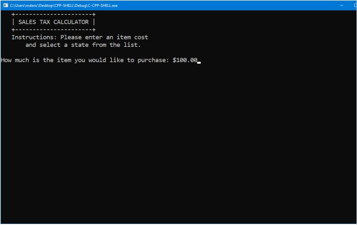 Solved Write a program that calculates sales tax for an item | Chegg.com