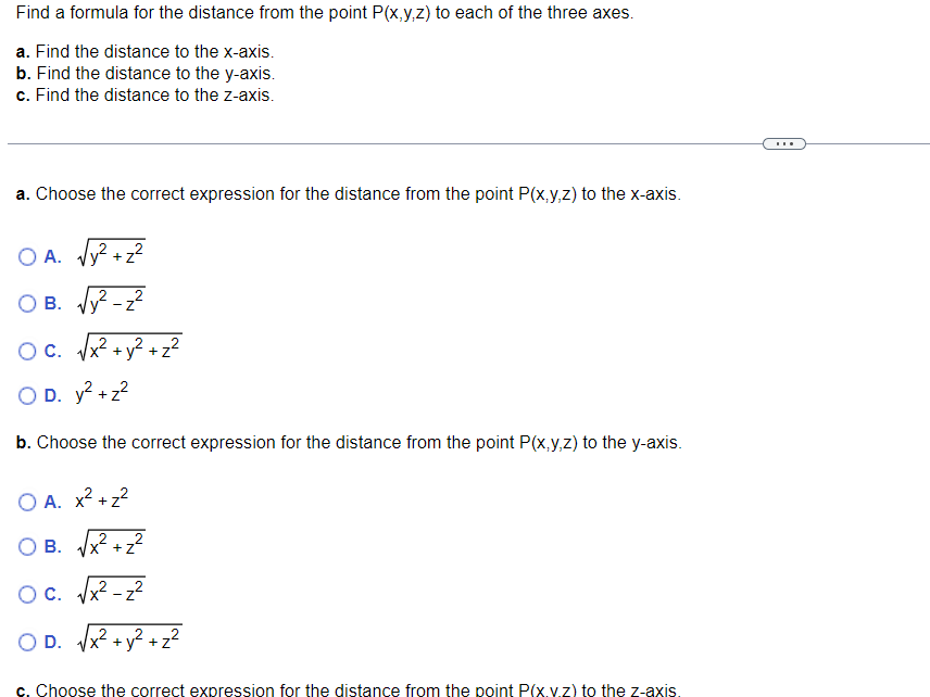 find the distance of point p abc from x axis