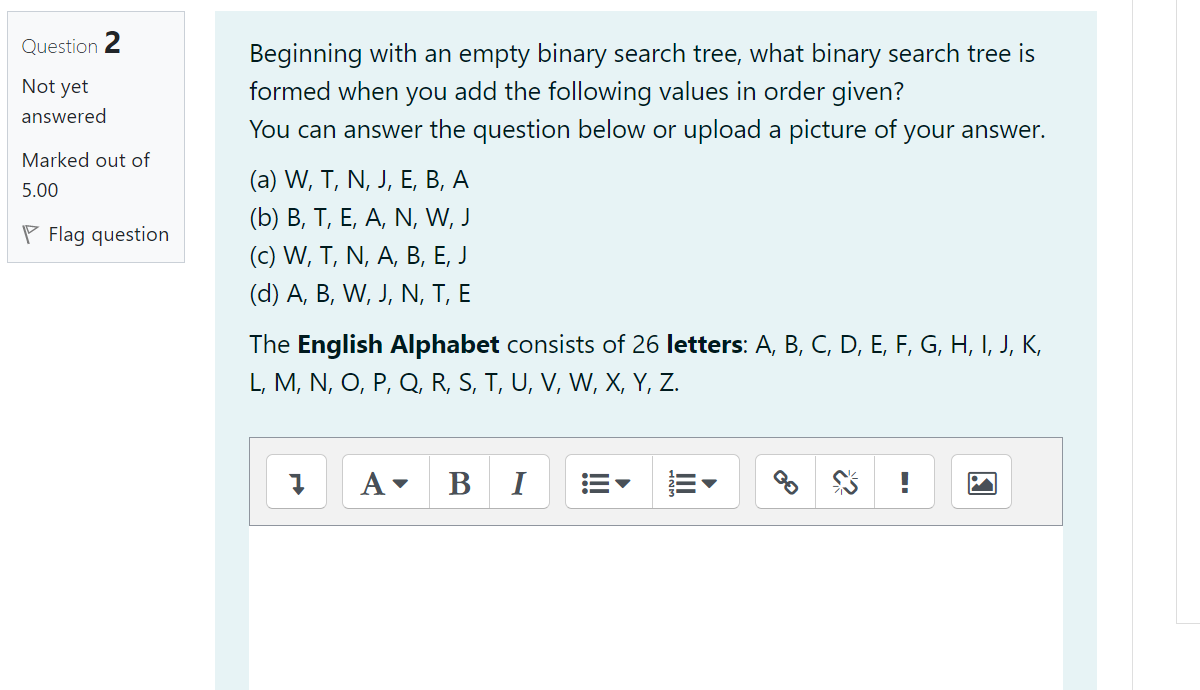 Solved Question 2 Not Yet Answered Marked Out Of 5 00 Beg Chegg Com