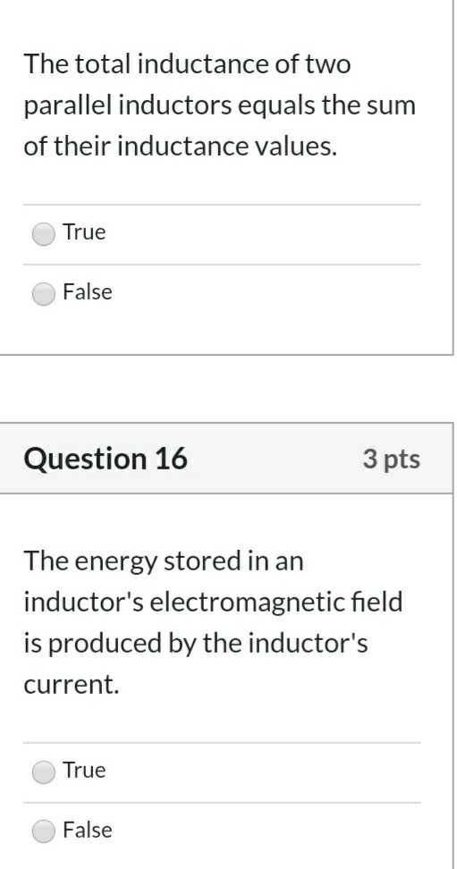 Solved The total inductance of two parallel inductors equals