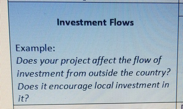 Investment Flows Example: Does Your Project Affect | Chegg.com