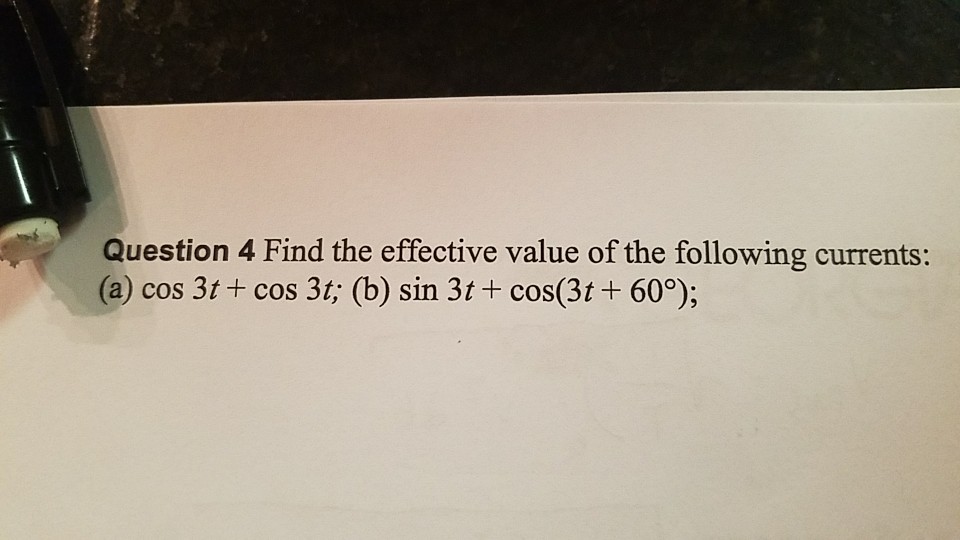 Solved Find the effective value of the following currents: | Chegg.com