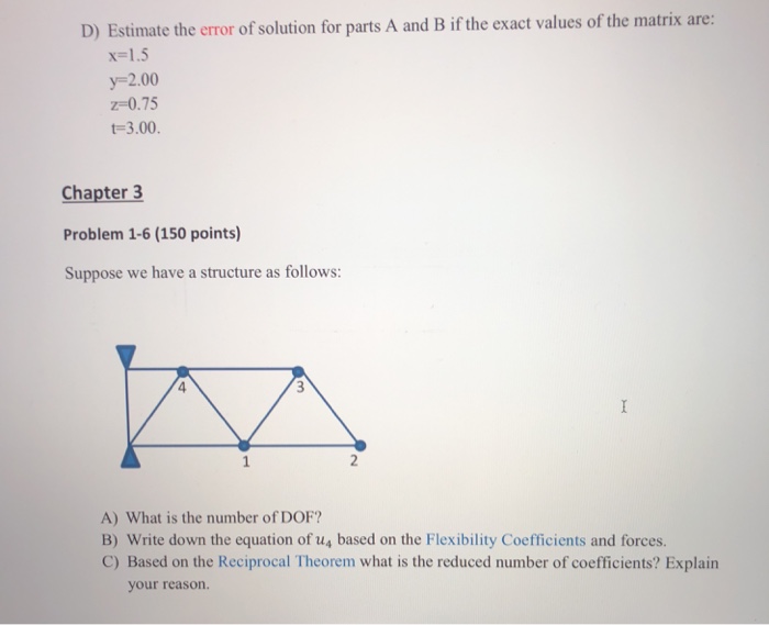 Solved Problem 1-4 (100 points) Solve the system of | Chegg.com