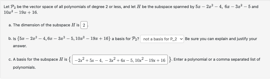 Solved Let P2 Be The Vector Space Of All Polynomials Of | Chegg.com