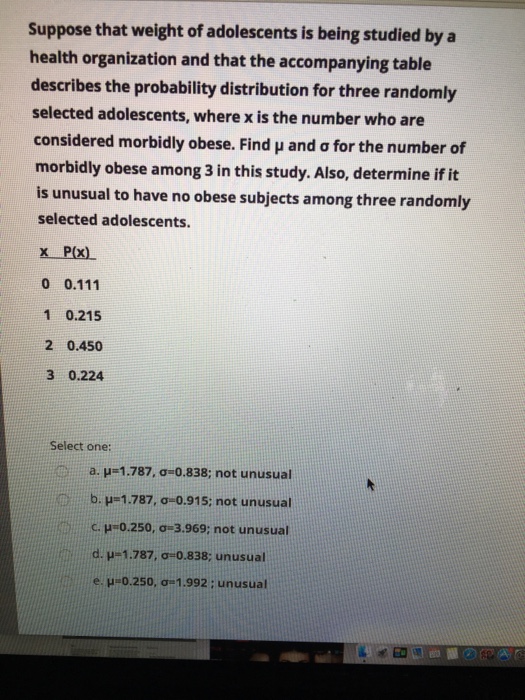 solved-suppose-that-weight-of-adolescents-is-being-studied-chegg