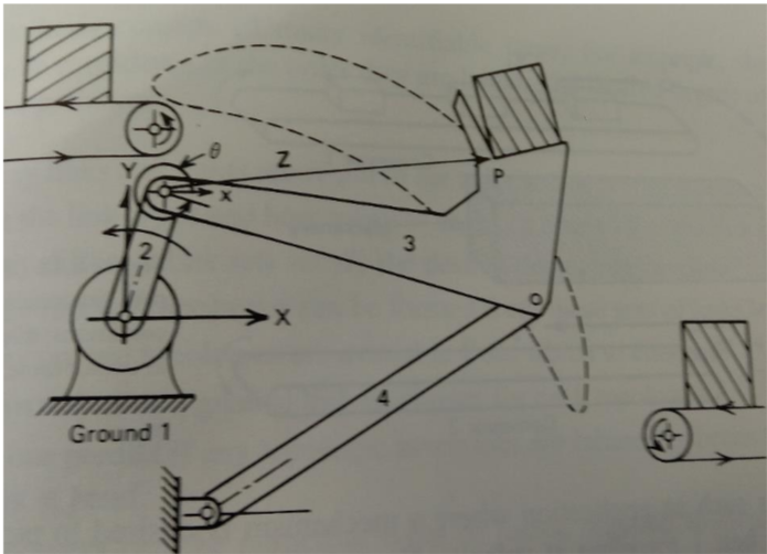 Design 4-bar or 6-bar mechanisms with rotary joints | Chegg.com