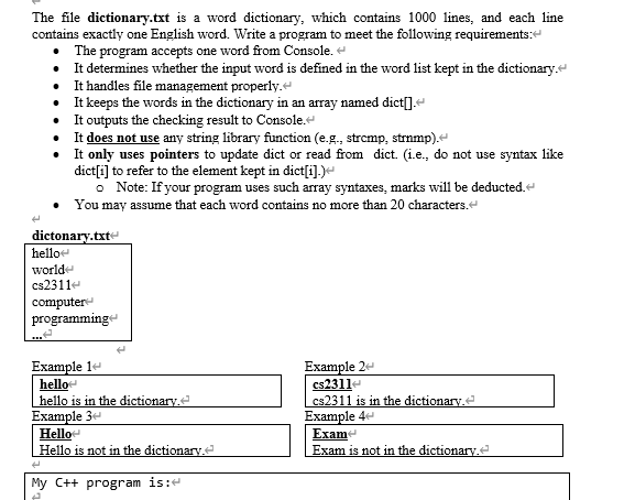 Solved The file dictionary.txt is a word dictionary, which