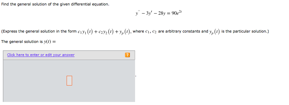 Solved Find The General Solution Of The Given Differential | Chegg.com