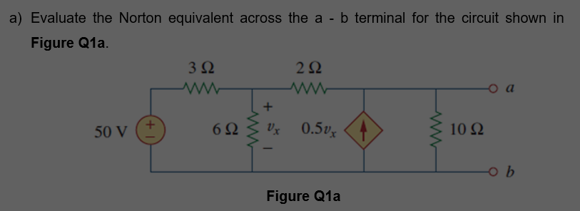 Solved B Terminal For The Circuit Shown In A) Evaluate The | Chegg.com