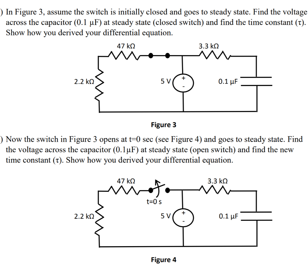 Solved ) In Figure 3, assume the switch is initially closed | Chegg.com