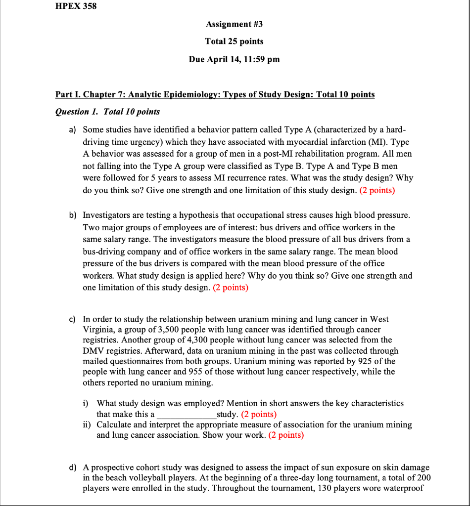 EPIDEMIOLOGY QUESTIONS PLEASE HELP ANSWER THESE