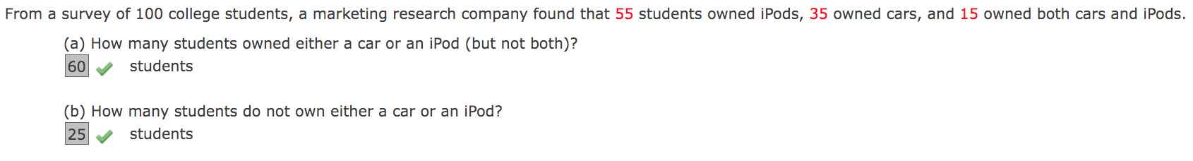 Solved From a survey of 100 college students, a marketing | Chegg.com