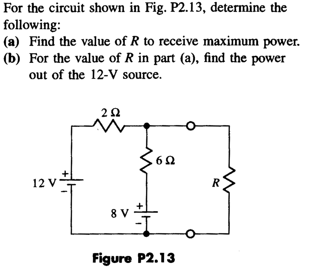 Solved For the circuit shown in Fig. P2.13, determine the | Chegg.com