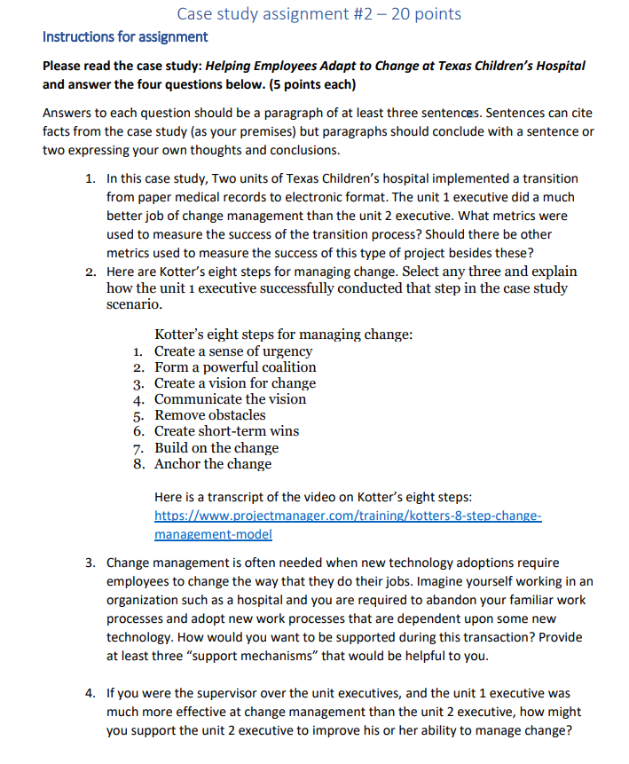 case study analysis assignment