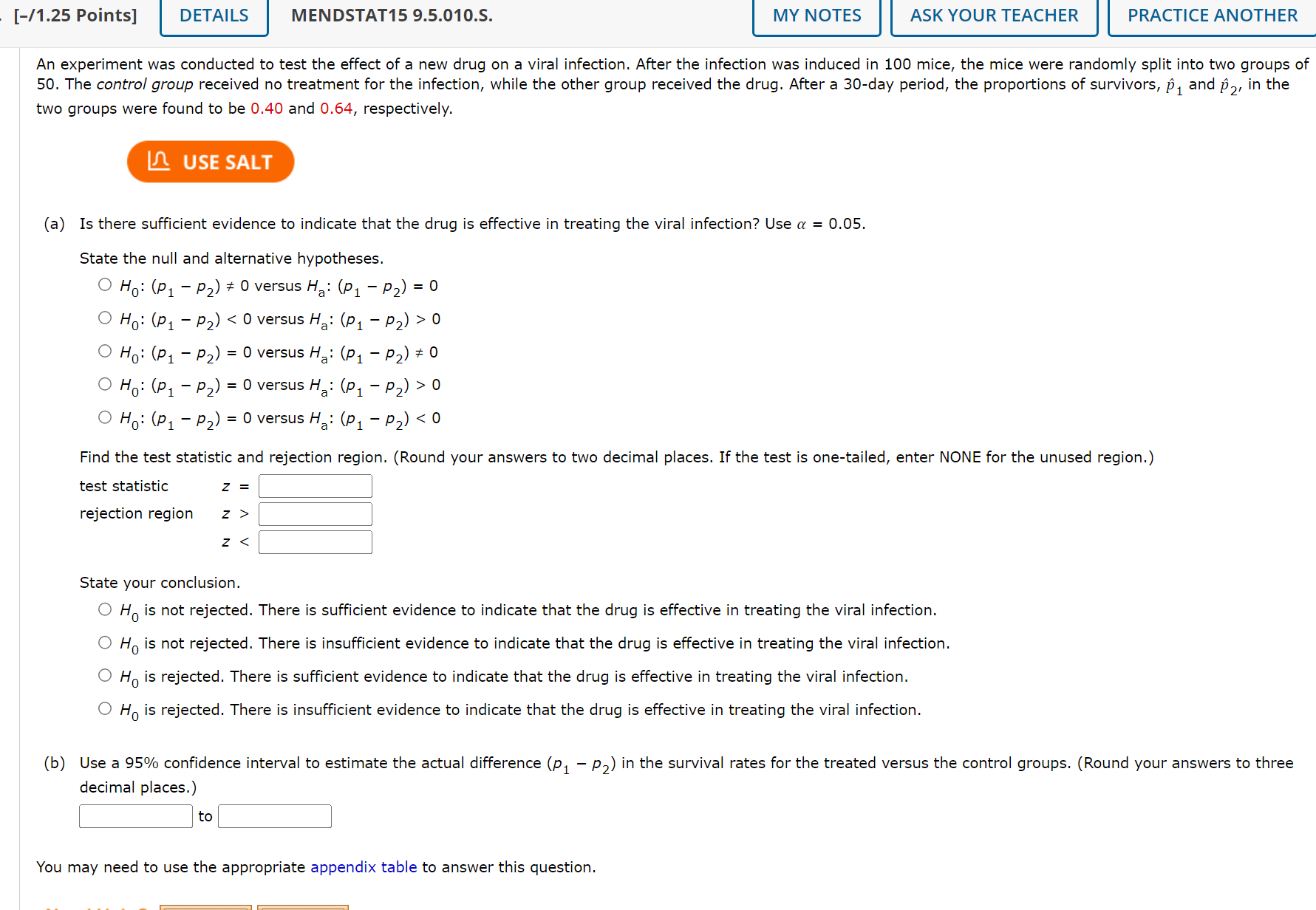 Solved An experiment was conducted to test the effect of a | Chegg.com
