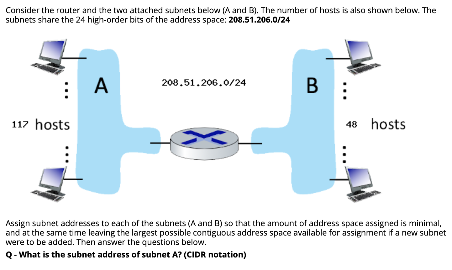 Solved Consider the router and the two attached