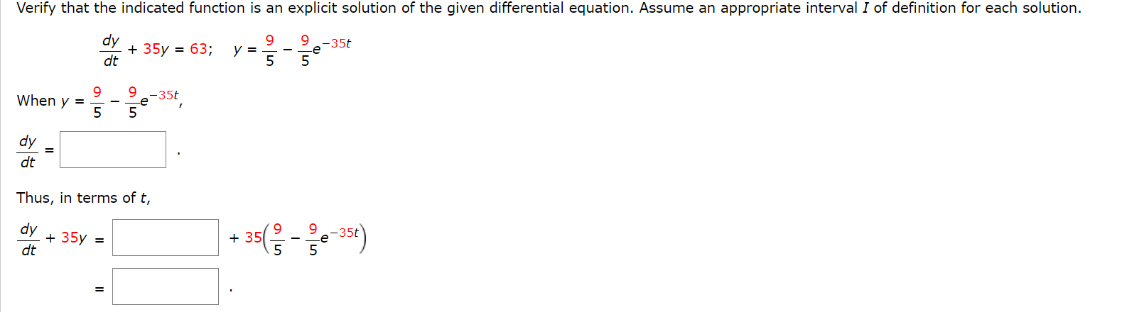 Solved Verify that the indicated function is an explicit | Chegg.com