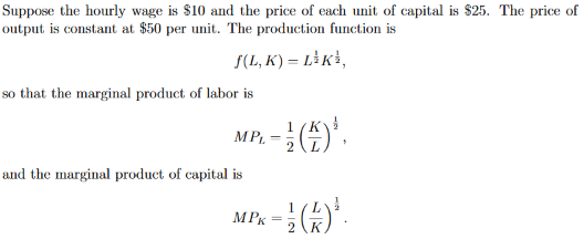 Solved Suppose the hourly wage is $10 and the price of each | Chegg.com