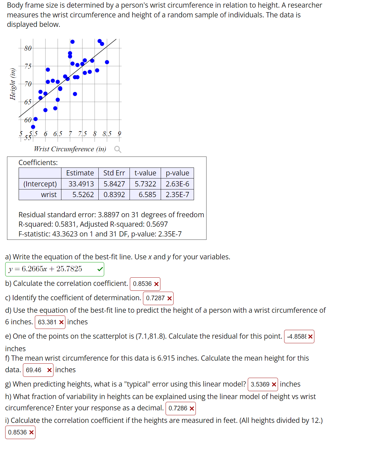 Solved Body frame size is determined by a person's wrist