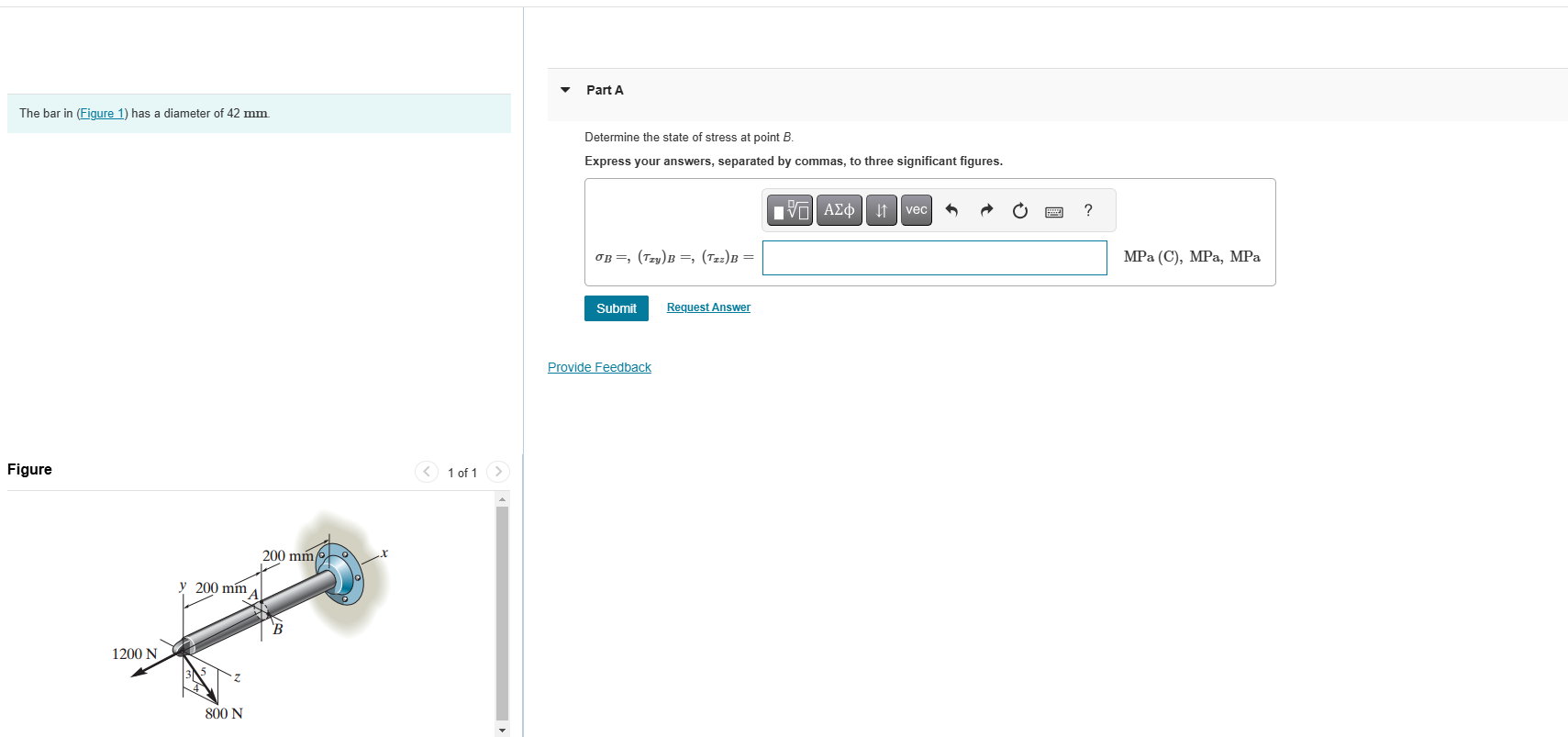 Solved The bar in (Figure 1) ﻿has a diameter | Chegg.com