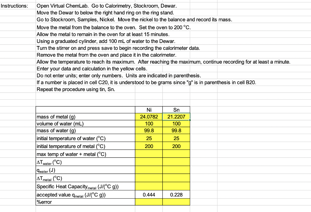 Solved Instructions: Open Virtual ChemLab. Go to | Chegg.com