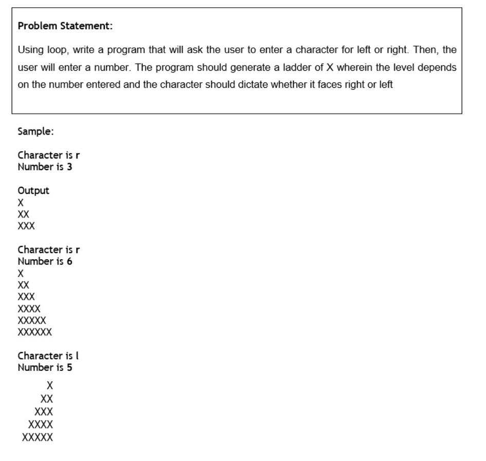 Solved Problem Statement: Using loop, write a program that | Chegg.com