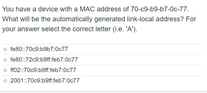 convert mac address to link local