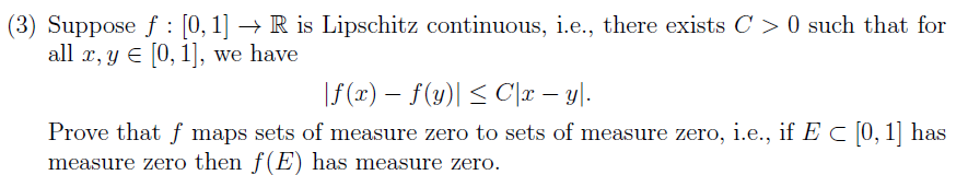 Solved Suppose F [0 1]→r Is Lipschitz Continuous I E