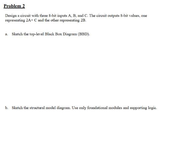 Solved Design a circuit that adds two 8-bit unsigned binary | Chegg.com
