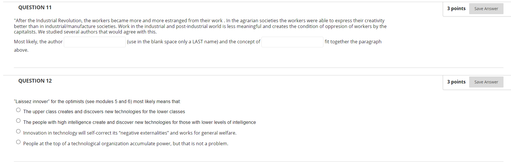 Solved QUESTION 11 3 points Save Answer "After the | Chegg.com